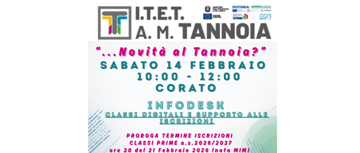 Novità al Tannoia Sabato 14 Febbraio
